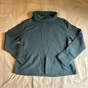 RBX Blue Ribbed Funnel Neck Pullover – Women’s Medium